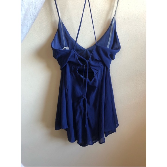 Blue chiffon romper - Picture 2 of 5